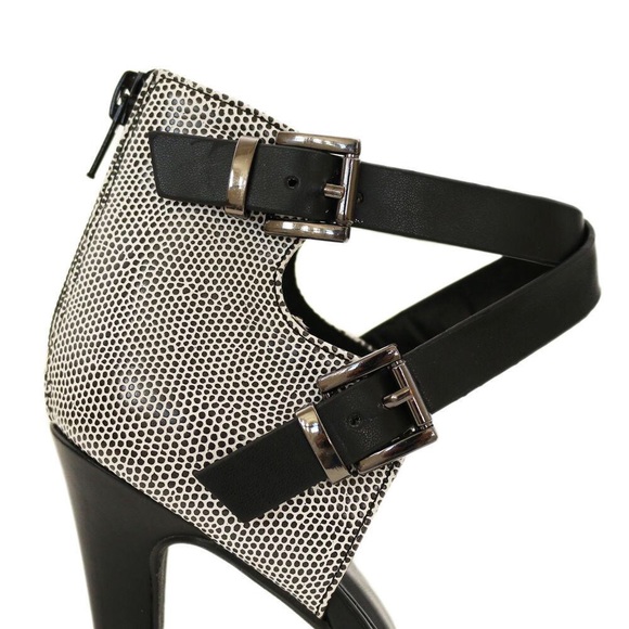 rhoda Black White Reptile sandal - Picture 7 of 8